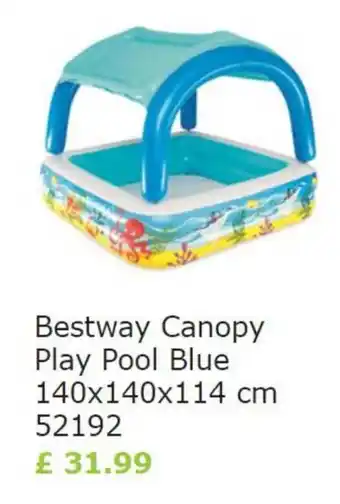 Vida XL Bestway Canopy Play Pool Blue 140x140x114cm 52192 offer