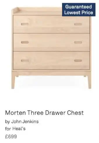 Heal's Morten Three Drawer Chest offer
