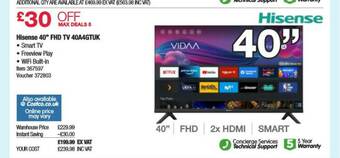 Costco Hisense 40 offer