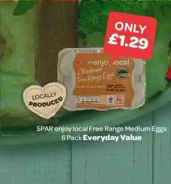 Spar Spar Enjoy Local Free Range Medium Eggs 6 Pack offer