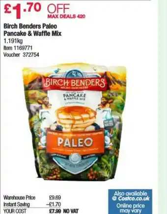 Costco Birche Benders Paleo Pancake & Waffle Mix offer