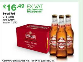 Costco Peroni Red offer