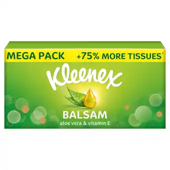 Tesco Kleenex balsam tissues mega pack 112 sheets offer