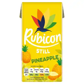 Tesco Rubicon pineapple juice drink 288ml offer