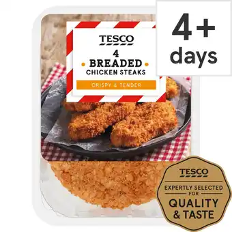 Tesco Tesco 4 breaded chicken steaks 505g offer