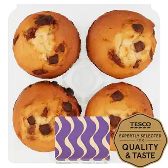 Tesco Belgian chocolate muffins 4 pack offer