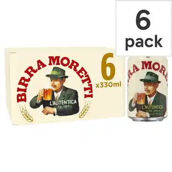 Tesco Birra moretti italian lager 6 x 330ml cans offer