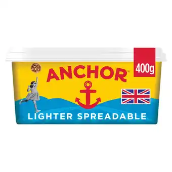 Tesco Anchor lighter spreadable blend of butter and rapeseed oil 400g offer