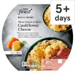 Tesco Tesco finest three cheese & chive cauliflower cheese 350g offer