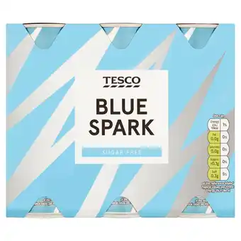 Tesco Tesco blue spark sugar free drink 6x250ml offer