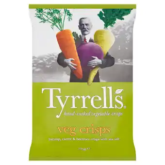 Tesco Tyrrells mixed root vegetable crisps 125g offer