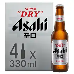Tesco Asahi super dry lager beer 4x330ml offer