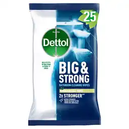 Tesco Dettol big & strong bathroom wipes 25s offer