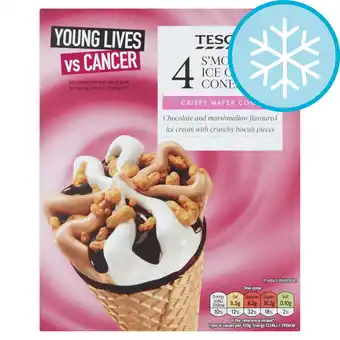 Tesco Tesco s'mores ice cream cones 4x110ml offer
