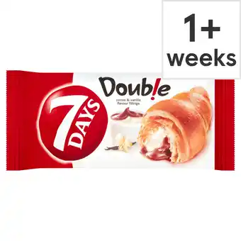 Tesco 7 days croissant double max with cocoa & vanilla 60g offer