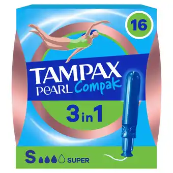 Tesco Tampax pearl compak super applicator tampons 16 offer