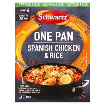 Tesco Schwartz one pan spanish chicken & rice 30g offer