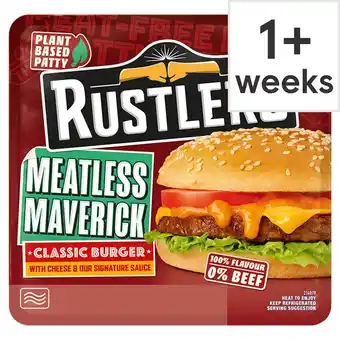 Tesco Rustlers meatless maverik classic burger 196g offer