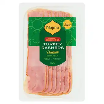 Tesco Najma premium smoked turkey rashers 130g offer