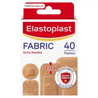 Tesco Elastoplast fabric plasters 40's offer