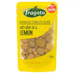 Tesco Fragata snack 'n green olives with pinch of lemon 70g offer