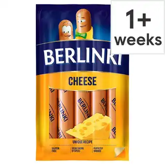 Tesco Morliny berlinki hot dog with cheese 250g offer