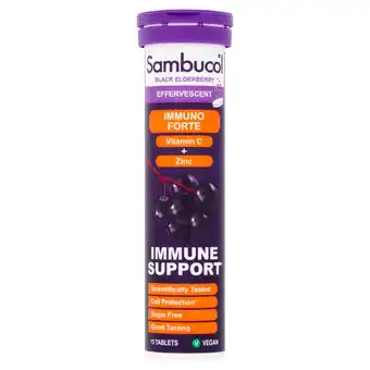 Tesco Sambucol immuno forte black e/berry 15 tblts offer