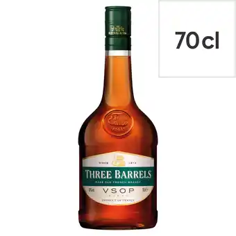 Tesco Three barrels brandy 70cl offer