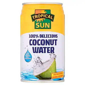 Tesco Tropical sun natural coconut water 330ml offer