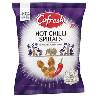 Tesco Cofresh chilli potato spirals hot & spicy 80g offer