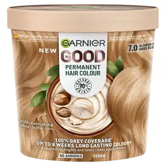 Tesco Garnier good 7.0 almond creme dark blonde permanent hair dye offer