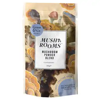 Tesco Grass & co pure mushroom powder blend food supplement 50g offer