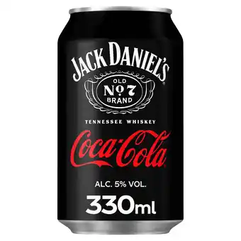 Tesco Jack daniel's whiskey & coca-cola 330ml offer