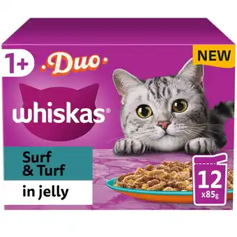 Tesco Whiskas adult duo surf & turf in jelly 12x85g offer