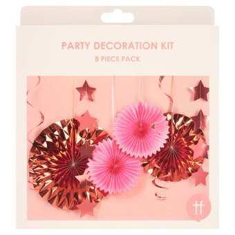 Tesco Party decoration kit rose gold 8pm offer