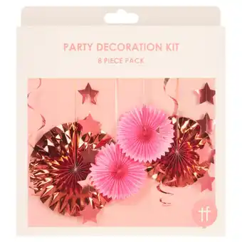 Tesco Party decoration kit rose gold 8pm offer