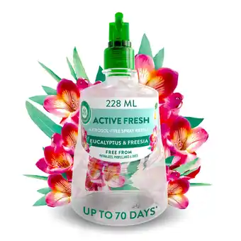 Tesco Airwick active fresh refill eucalyptus & freesia 228ml offer