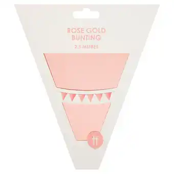 Tesco Rose gold bunting 2.5 metre offer