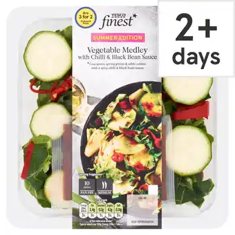 Tesco Tesco finest vegetable medley in chilli blackbean sauce 300g offer