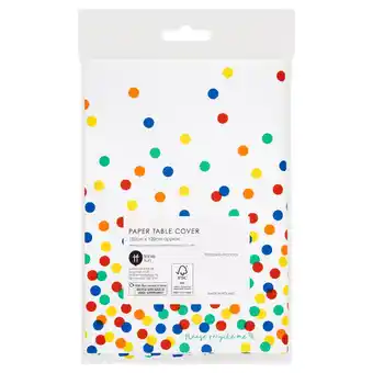 Tesco Rainbow spot table cover 180cm x 120cm offer
