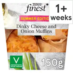 Tesco Tesco finest dinky cheese & onion muffins 150g offer