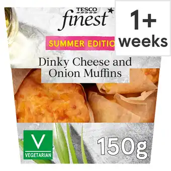 Tesco Tesco finest dinky cheese & onion muffins 150g offer