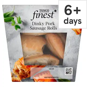 Tesco Tesco finest dinky pork sausages rolls 144g offer