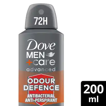 Tesco Dove men+care odour defence antiperspirant 200ml offer