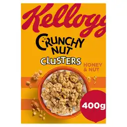 Tesco Kellogg's crunchy nut honey & nut clusters cereal 400g offer