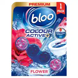 Tesco Bloo blue active fresh flowers toilet block 50g offer