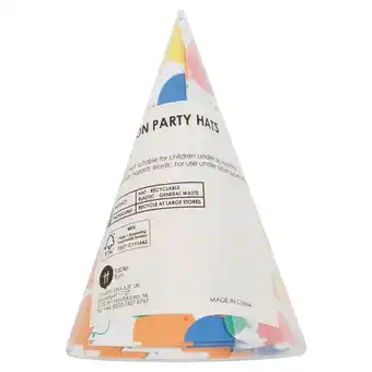 Tesco Balloon party hats 6 pack offer
