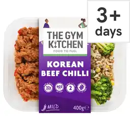 Tesco The gym kitchen korean beef chilli 400g offer