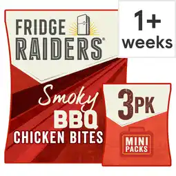 Tesco Fridge raiders smoky bbq chicken bites 3x22.5g offer