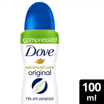 Tesco Dove advanced care anti perspirant original 100ml offer